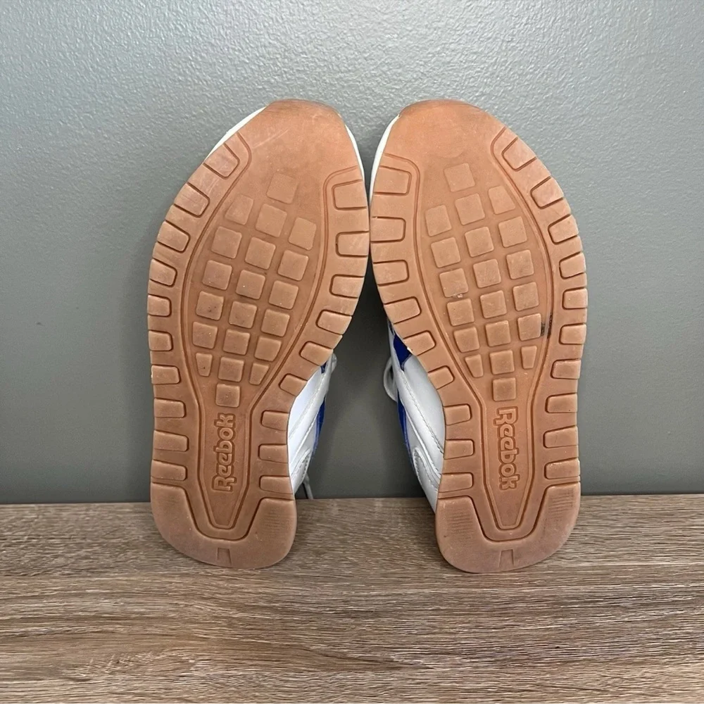 Reebok Classic Kids Sneakers White Blue Gum Sole Youth Size 1 - Picture 7 of 7